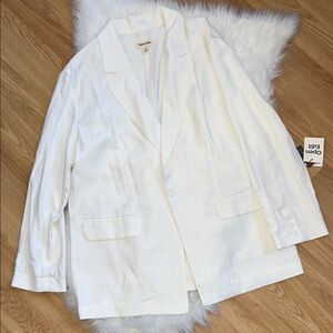 NWT Open Edit Ivory Women's Blazer Size Large